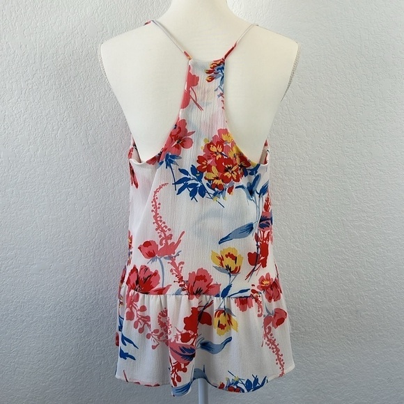 Karlie Floral Peplum Cami Racerback Halter Top - Picture 4 of 8